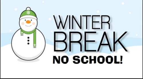 Winter break announcement with no school