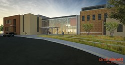Proposed rendering of the Asheboro High School addition.