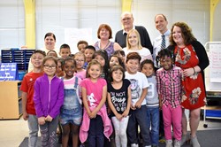 McCrary Elementary students surprised with grant from CenturyLink Teachers and Technology Grant Program. 