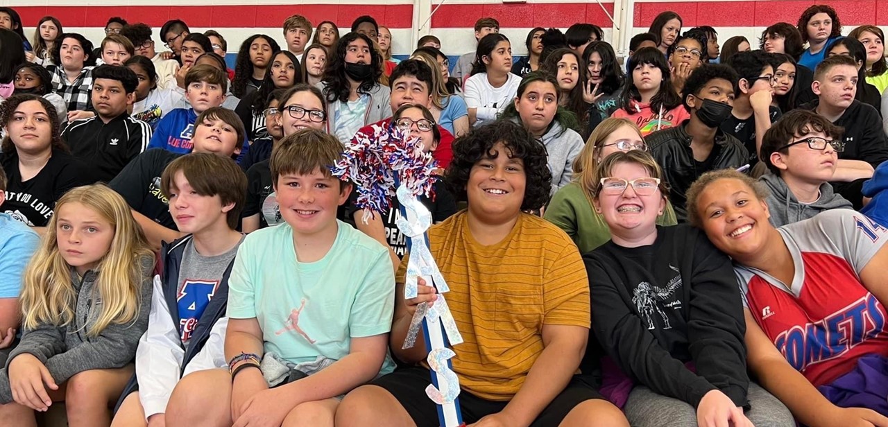 7th Graders at Pep Rally