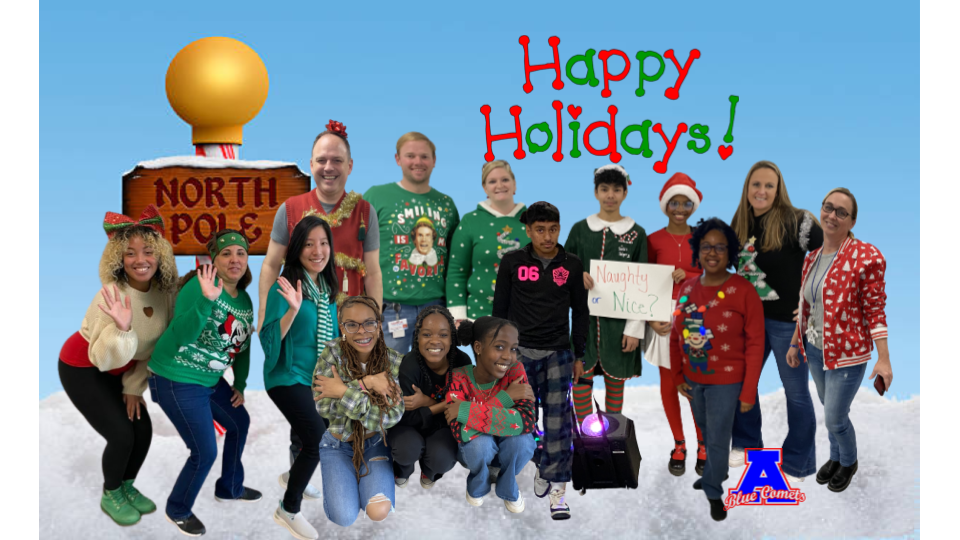 Happy Holidays Blue Comets!