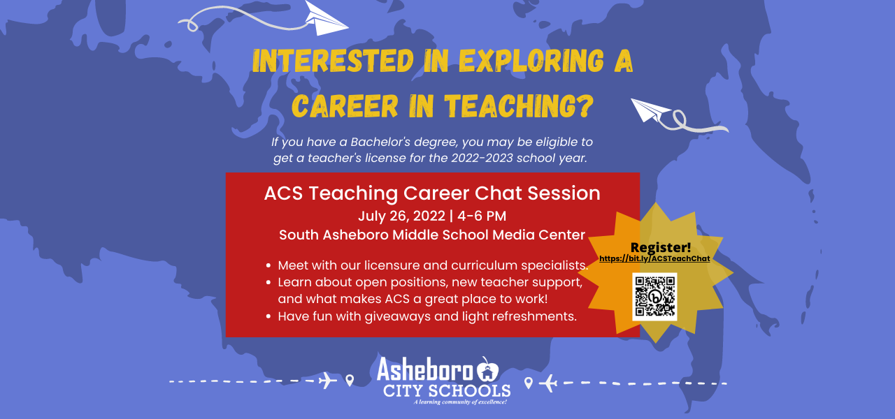 Flyer for session regarding a teaching career 