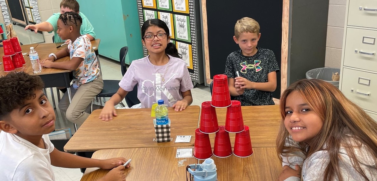 Fifth Grade GBT Students Complete Team Activity