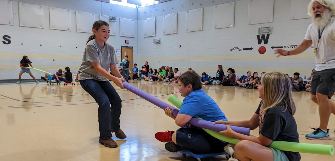 GBT Fifth Graders Compete in A Scooter Race