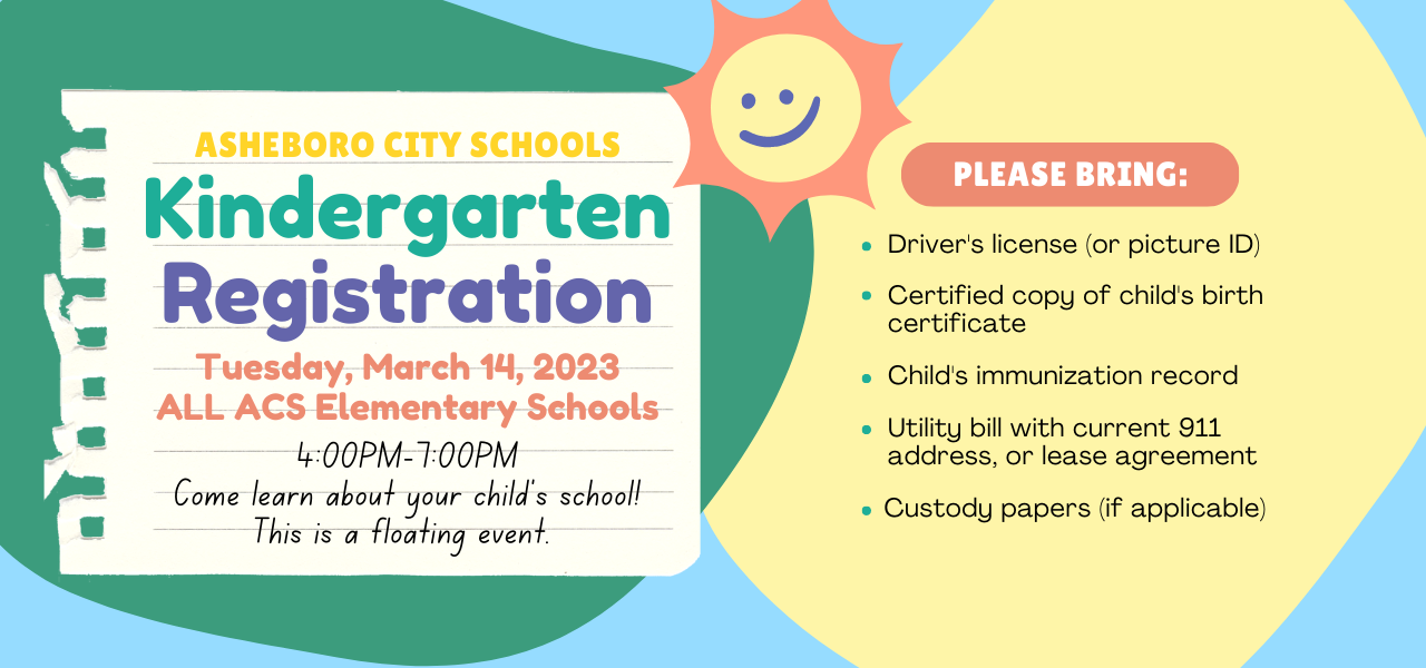 Flyer for kindergarten registration in English