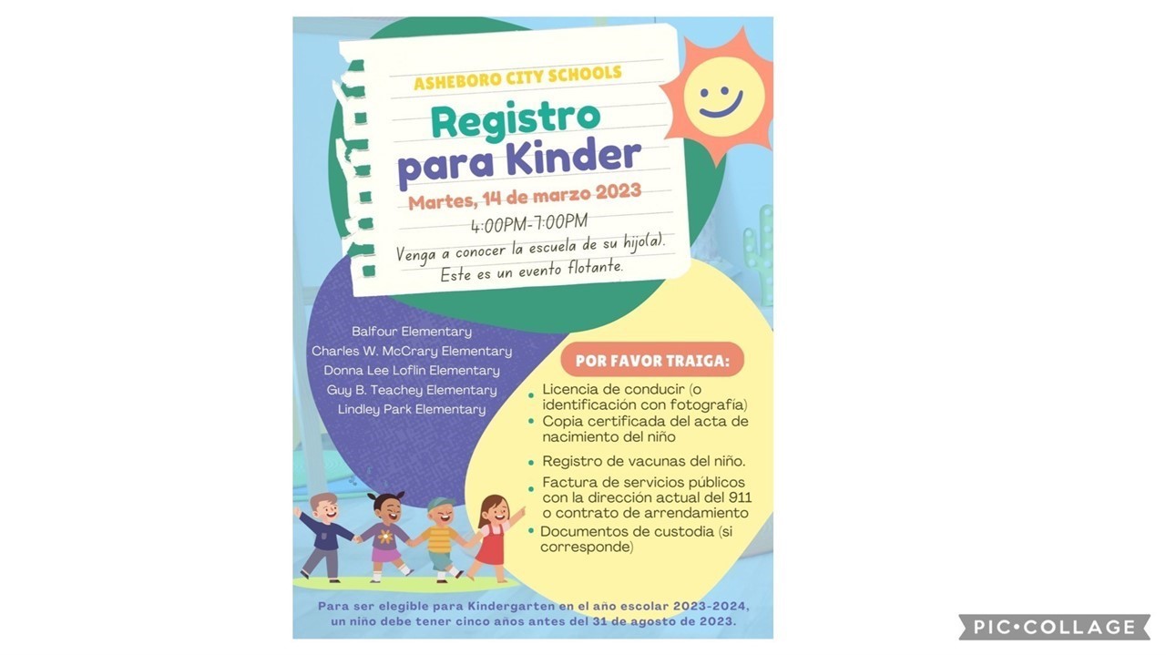 Kindergarten registration span