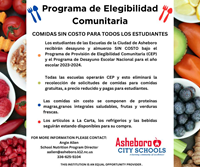 Community Eligibility Program Flyer