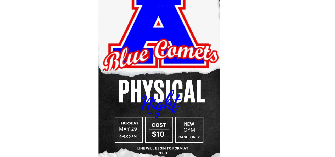 Annual Physical Night May 29th for 2025-2026