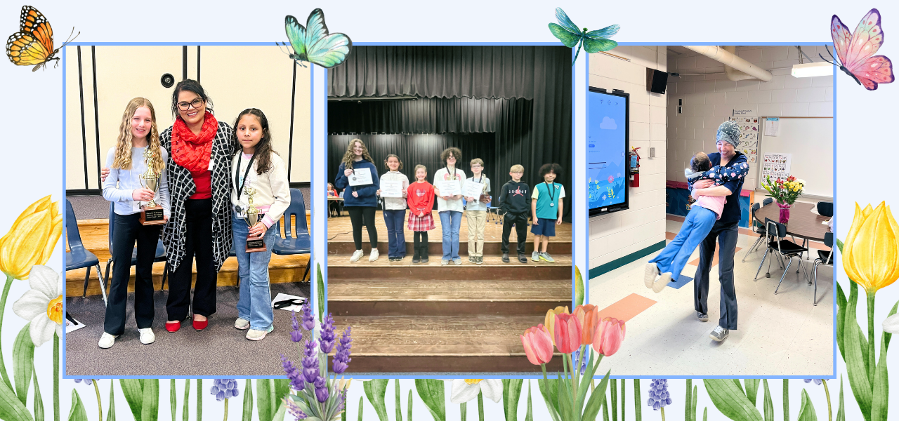 Collage of photos (students and staff)