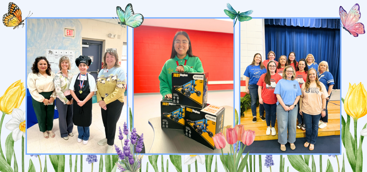 Collage of photos (students and staff)