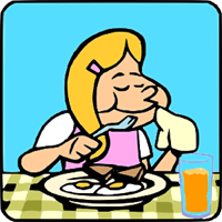 girl eating